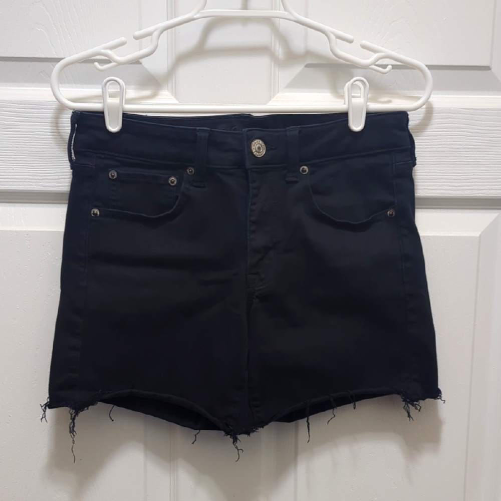 American Eagle Black Next Level Stretch Shorts 6